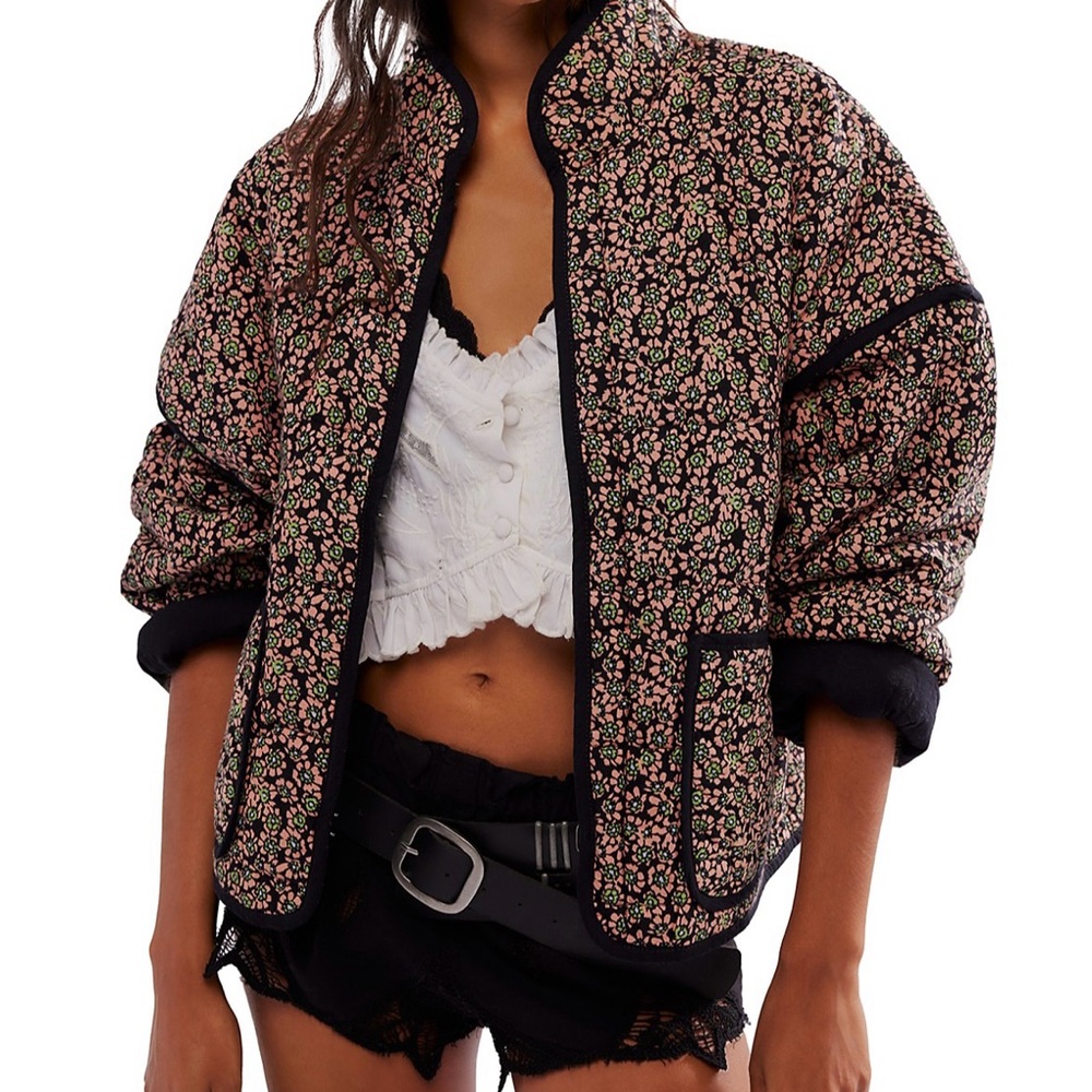Brand New Free People Chloe jacket in midnight combo size XS